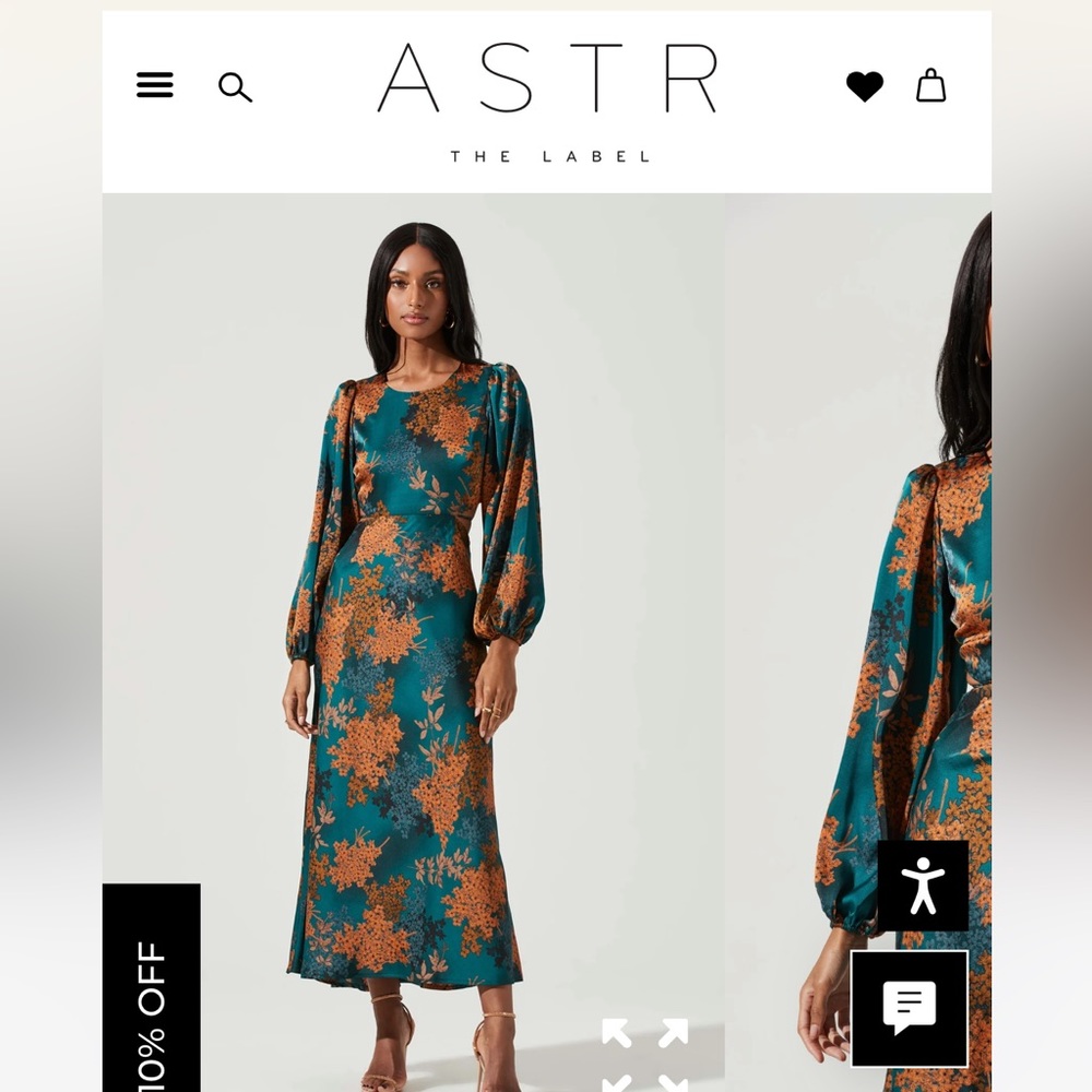 ASTR The Label Quinn Floral Cutout Midi Dress